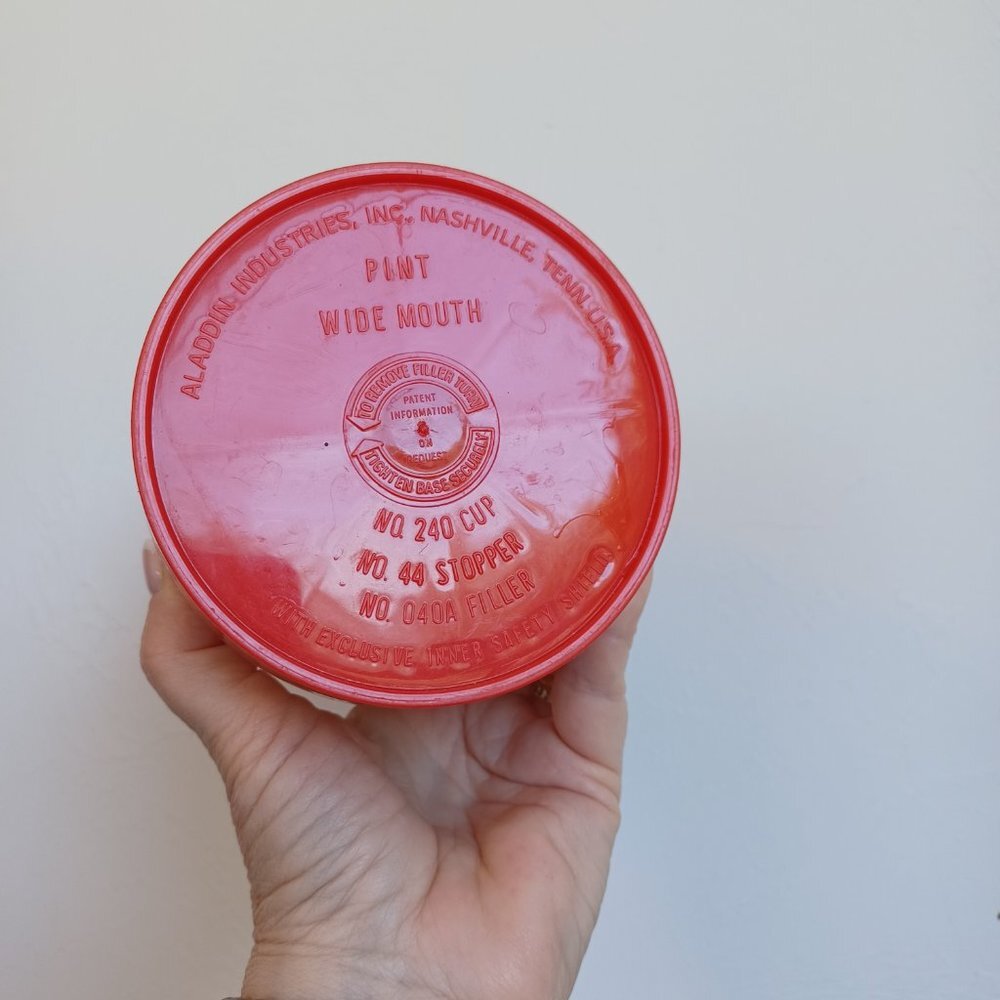 Aladdin Vintage Thermos Classic Red Wide Mouth - Picture 7 of 13